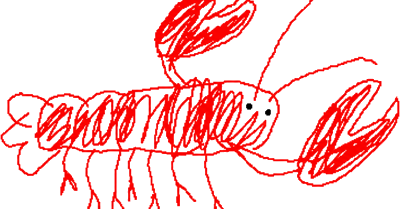 Schlecht gezeichneter Hummer